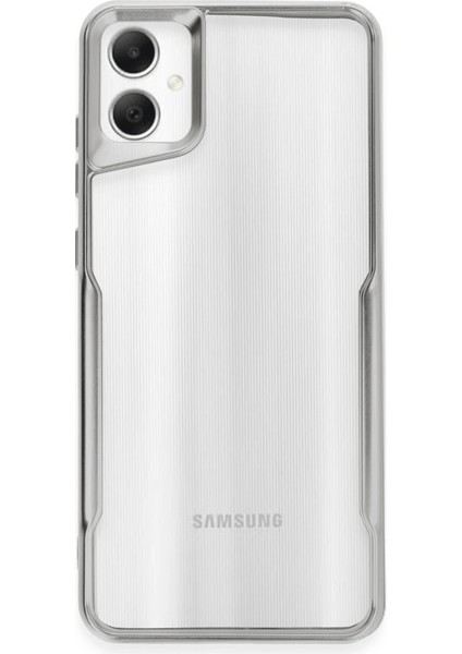 Samsung Galaxy A06 Kılıf Boyi Silikon Kapak - Gümüş Arbkd