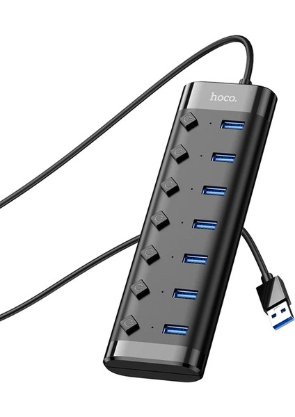 Hoco HB40 7xusb 2.0 Anahtarlı USB Hızlı Şarj ve Veri OKUYUCU-(5775) - CHT3343-4764