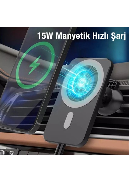 Ally N16 15W Magsafe Uyumlu Araç Içi Telefon TUTUCU-(5775) - CHT9287-7239 fiyatları