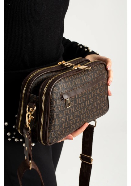 Kadın Orta Boy Baskılı Şık Omuz Çantası ve Cüzdanı Kombin Shopper K232053MH modelleri