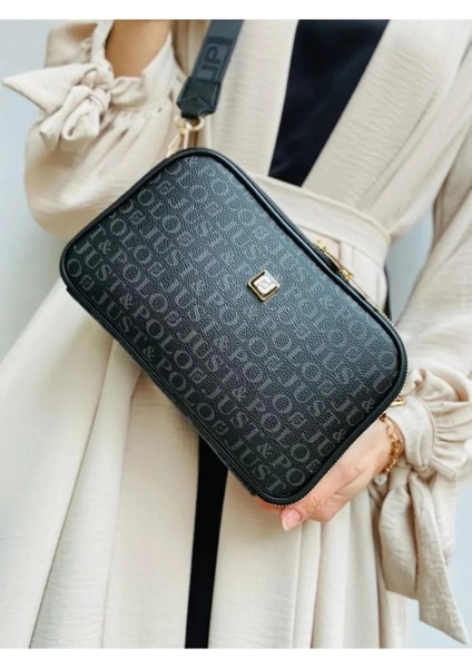 Kadın Orta Boy Baskılı Şık Omuz Çantası ve Cüzdanı Kombin Shopper K232053MH fırsatları