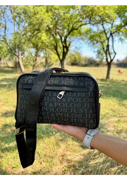 Kadın Orta Boy Baskılı Şık Omuz Çantası ve Cüzdanı Kombin Shopper K232053MH