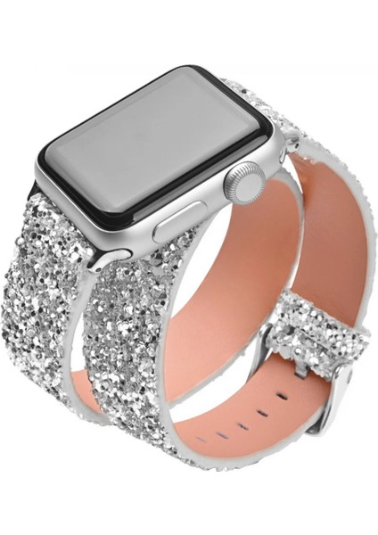 Ally Apple Watch 7-8 41MM 6-5-4 40MM Sim Işlemeli Kayış Kordon 3-2-1 38MM-(5775) - CHT4389-1710