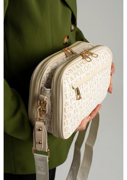Kadın Orta Boy Baskılı Şık Omuz Çantası ve Cüzdanı Kombin Shopper K232053MH modelleri