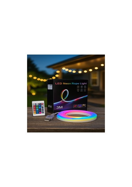 3M RGB LED Neon Şerit – Kumandalı