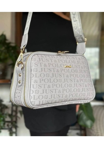 Kadın Orta Boy Baskılı Şık Omuz Çantası ve Cüzdanı Kombin Shopper K232053MH