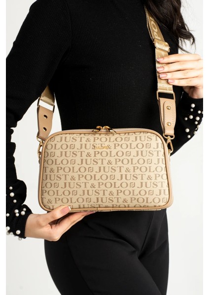 Kadın Orta Boy Baskılı Şık Omuz Çantası ve Cüzdanı Kombin Shopper K232053MH fırsatları
