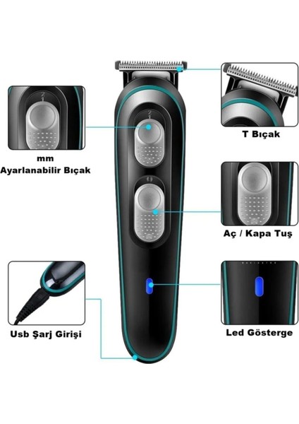 Şık Siyah Çelik Tıraş Makinesi Tasarım