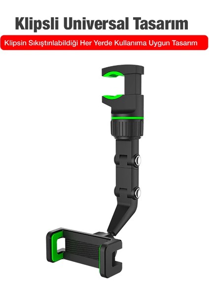 Ally 360 Dönebilen Multifonksiyonel Dikiz Aynası Araç Telefon TUTUCU-(5775) - CHT4768-9794 fırsatları