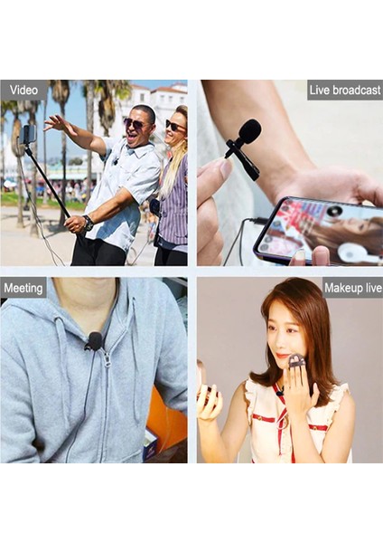Puluz Type-C Profesyonel Telefon Youtuber Yaka Mikrofonu 1.5M-(5775) - CHT4307-9009 indirimleri