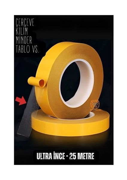 Turk Çift Taraflı Yapıştırıcı Bant Ultra Ince 25 Metre - CHT1633-2585