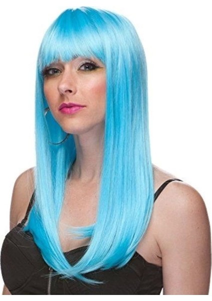 Turkuaz ve Mavi Renkli Çok Renkli Parti Peruğu, Şık ve Eğlenceli Aksesuar fiyatları