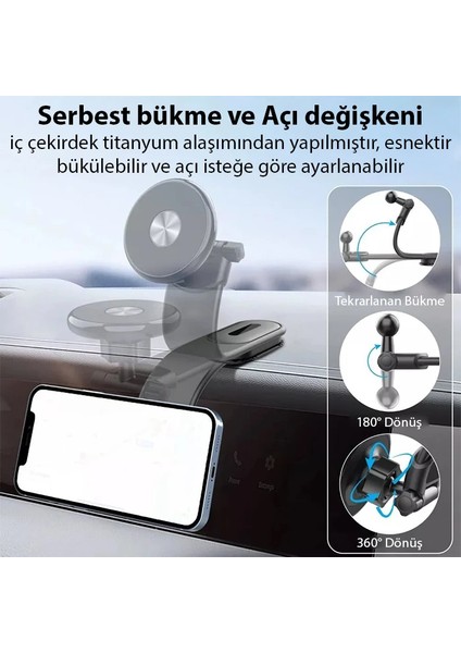 Ally Ayarlanabilir Araç Içi Torpido Üstü Manyetik Telefon TUTUCU-(5775) - CHT5534-5675 modelleri