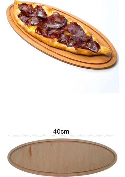 Turk Ahşap Pide Sunum ve Kesim Tahtası 2 Adet 40 cm - CHT7401-7825 fiyatları
