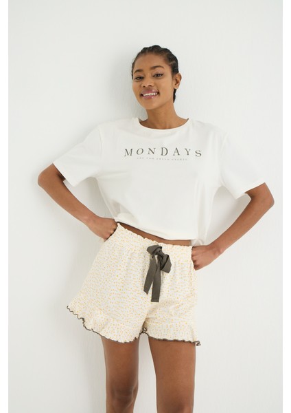 Bloom Örme Kısa Kol Şort Set