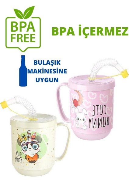 Turk Pipetli Bardak 2 Li Momma Design - CHT4662-1739 fiyatları