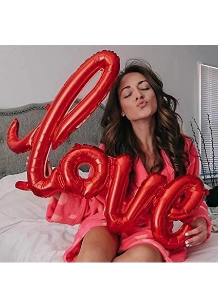 Kırmızı Renkli Sevgi Temalı Balon Seti, 14 Şubat Için Dekorasyon fırsatları
