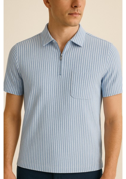 Pamuk Erkek Polo Yaka Çizgili Kısa Kollu Tişört T-Shirt Yumuşacık fiyatları