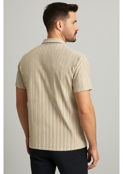 Pamuk Erkek Polo Yaka Çizgili Kısa Kollu Tişört T-Shirt Yumuşacık fiyatları