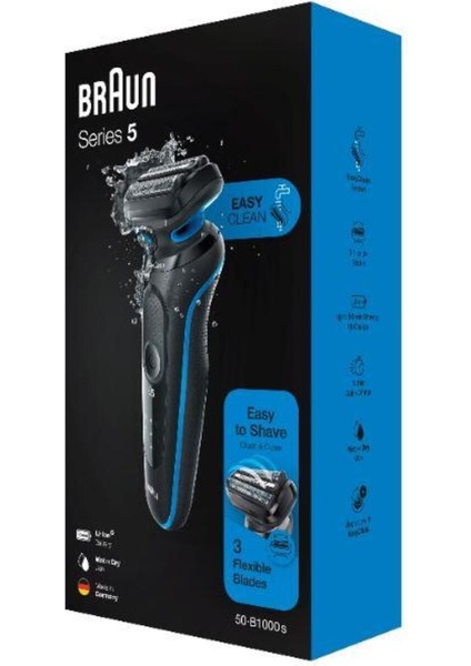 Kablosuz Tıraş Makinesi Easyclean Easyclick Islak & Kuru Seri 5 B1000S