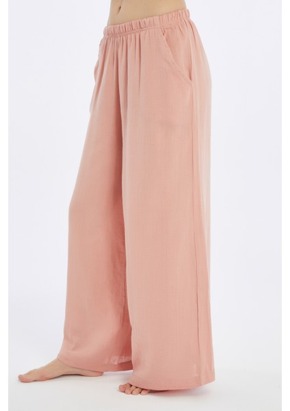 Brenda Müslin Pantolon Düz