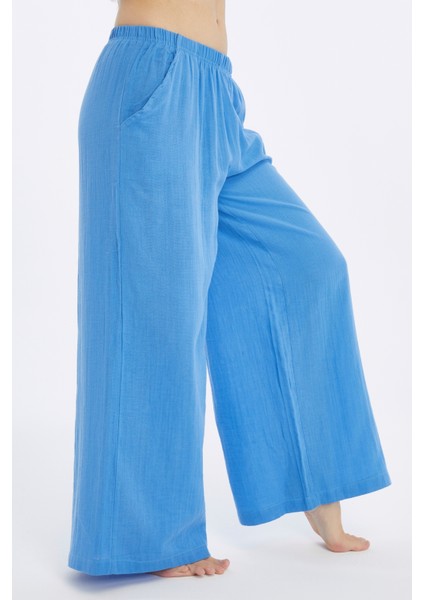 Brenda Müslin Pantolon Düz