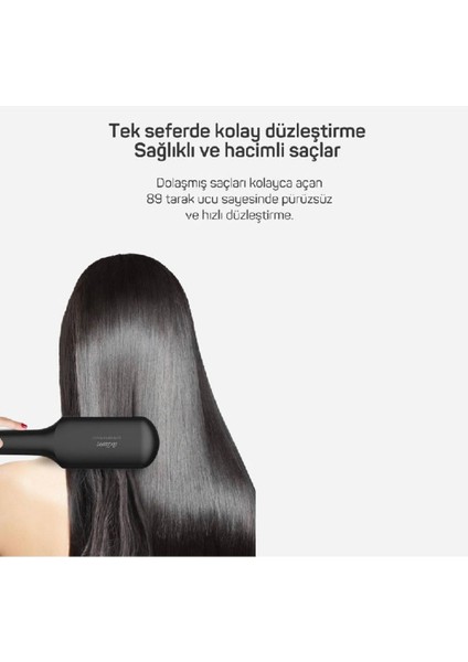 AR5068 Superstar Touch Saç Düzleştirici Fırça, Siyah, Kolay Kullanım