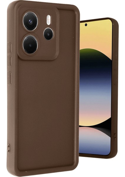 Xiaomi Redmi Note 14 4g Kılıf Viera Silikon - Kahverengi Arbkd