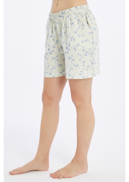 Brenda Müslin Şort Desenli