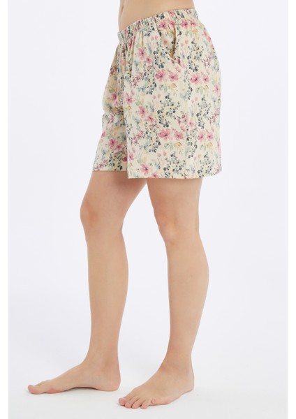 Brenda Müslin Şort Desenli