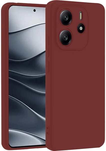 Xiaomi Redmi Note 14 4g Kılıf First Silikon - Bordo Arbkd