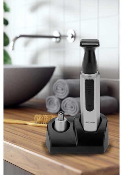 Mini Erkek Bakım Seti Saç Sakal ve Burun Kıl Alma Aleti Siyah