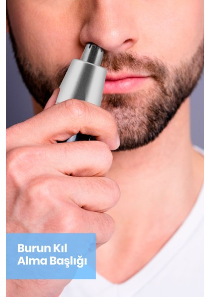 Mini Erkek Bakım Seti Saç Sakal ve Burun Kıl Alma Aleti Siyah fiyatları