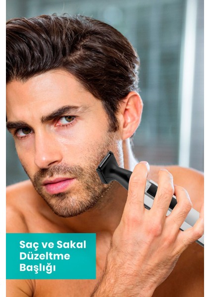Mini Erkek Bakım Seti Saç Sakal ve Burun Kıl Alma Aleti Siyah modelleri