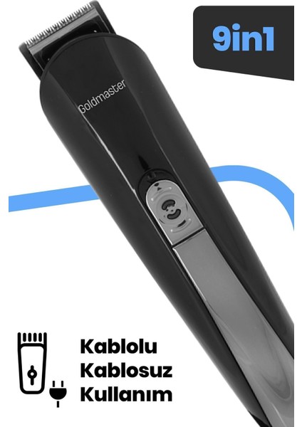 Paslanmaz Çelik 9'lu Erkek Bakım Seti Ayarlanabilir ve Standlı Beyaz modelleri