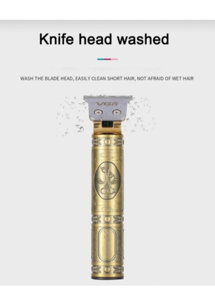 Sarı Tıraş ve Sakal Çizim Makinesi V-085 Sakal ve Ense Güçlü Çözüm