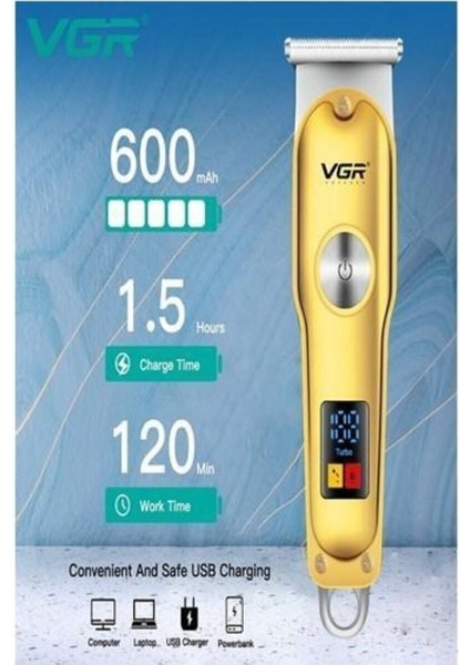 V-290 Profesyonel Çok Fonksiyonlu Saç ve Sakal Kesme Cihazı Sarı modelleri