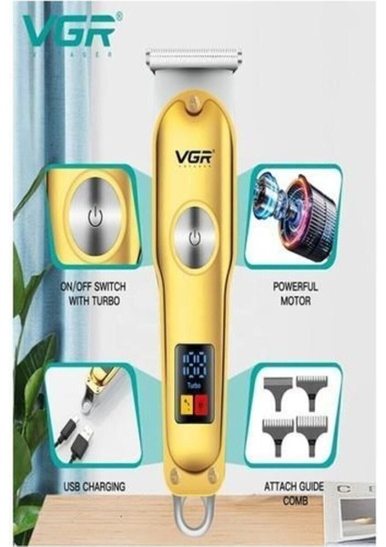 V-290 Profesyonel Çok Fonksiyonlu Saç ve Sakal Kesme Cihazı Sarı fırsatları
