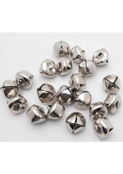 20 Adet Gümüş Renk 2 cm Çapında Şık Çıngırak Çanı Seti
