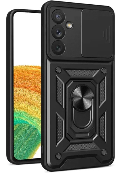 Samsung Galaxy S24 Fe Pars Lens Yüzüklü Silikon - Siyah Arbkd
