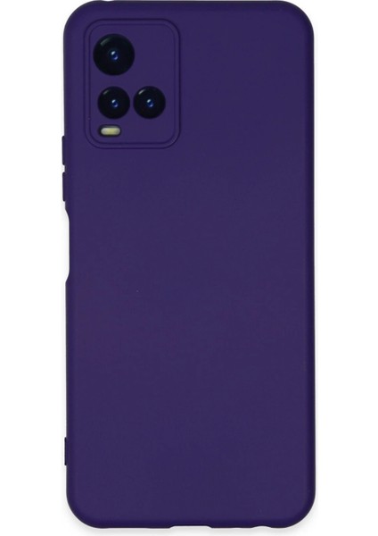 Vivo Y21S Kılıf Nano Içi Kadife Silikon - Mor Arbkd