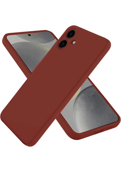 Samsung Galaxy A06 Kılıf First Silikon - Bordo Arbkd