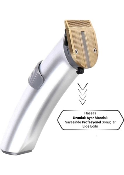 Şarjlı Profesyonel Erkek Saç Sakal Kesme ve Tıraş Makinesi Seti Siyah modelleri