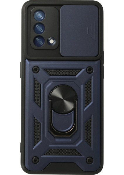 A74 4g Kılıf Pars Lens Yüzüklü Silikon - Lacivert Arbkd