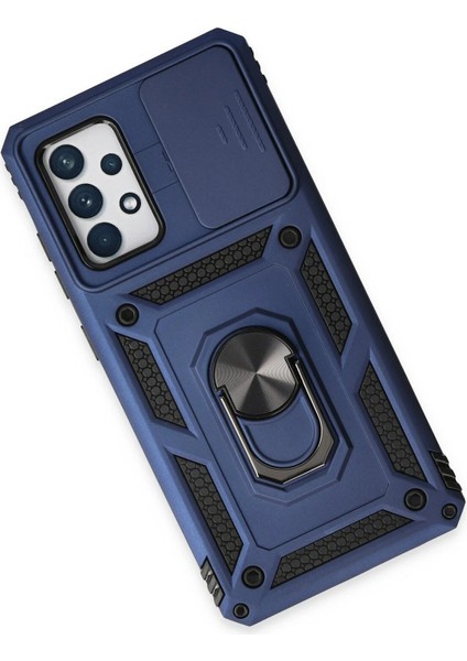 Samsung Galaxy A72 Kılıf Pars Lens Yüzüklü Silikon - Lacivert Arbkd modelleri