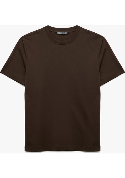 Pamuklu Kısa Kollu Bisiklet Yaka Basic Tişört modelleri