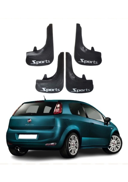 Fiat Punto Uyumlu Sports Yazılı 4'lü Tozluk Çamurluk Paçalık Modifiye