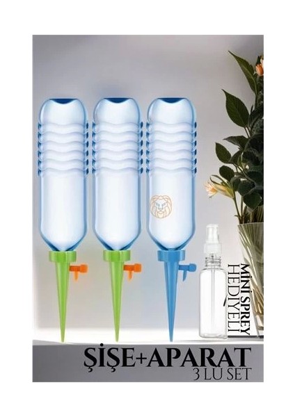 Bfs Çiçek Damlama Sulama Şişe Aparat Seti 3 Şişe
