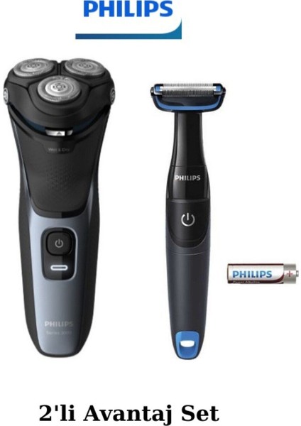 Islak-Kuru Tıraş Makinesi Seti Beyaz Temizlik ve Bakım