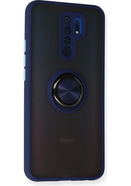 Xiaomi Redmi 9 Kılıf Montreal Yüzüklü Silikon Kapak - Lacivert Arbkd fiyatları